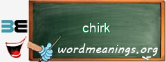 WordMeaning blackboard for chirk